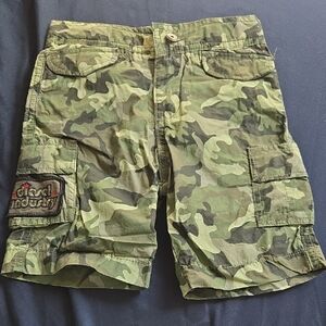 Diesel Green Camo Cargo Shorts
